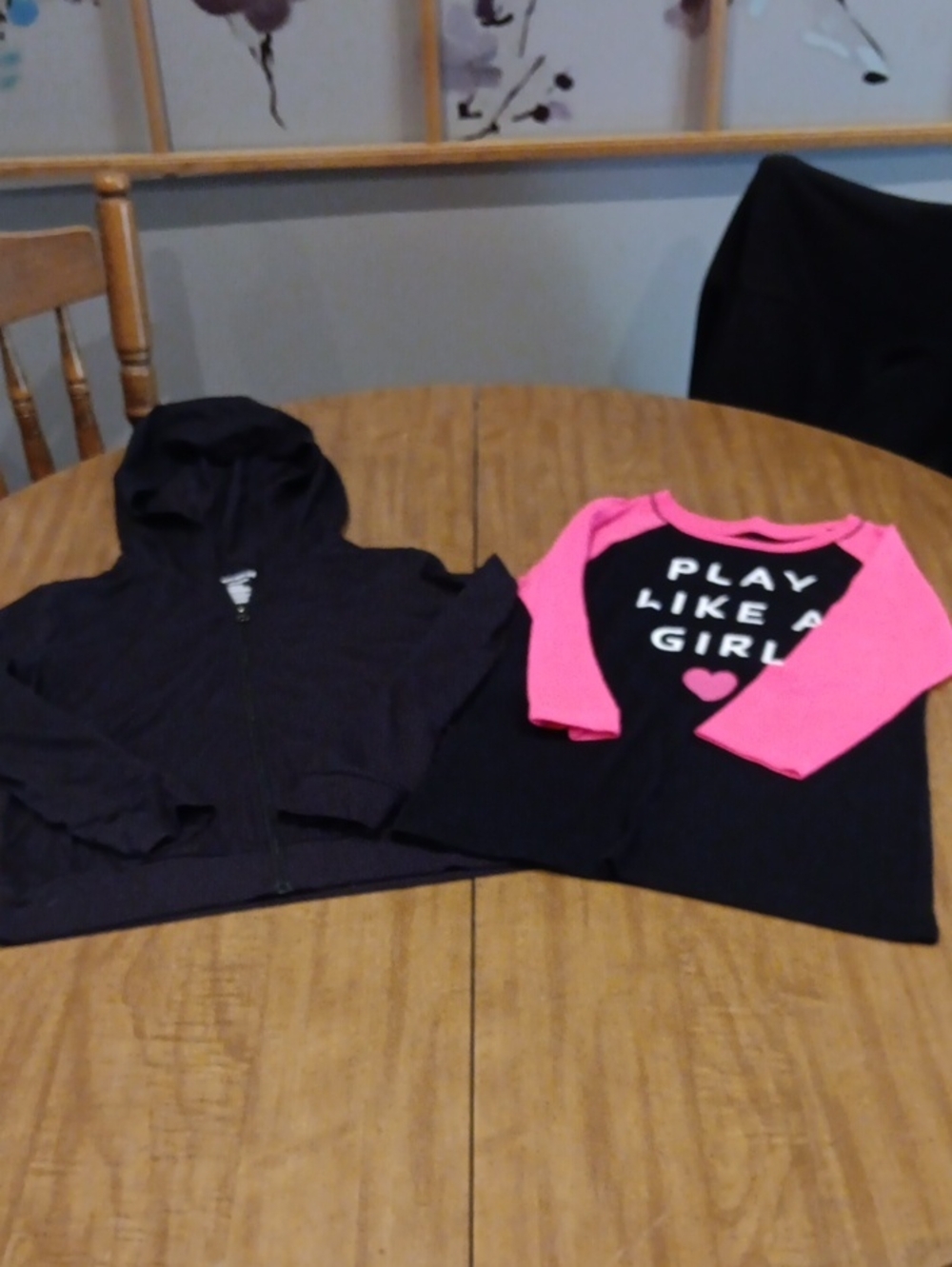 Girls' Black & Pink 'Play Like a Girl' Raglan Shirt - Black Hoodie